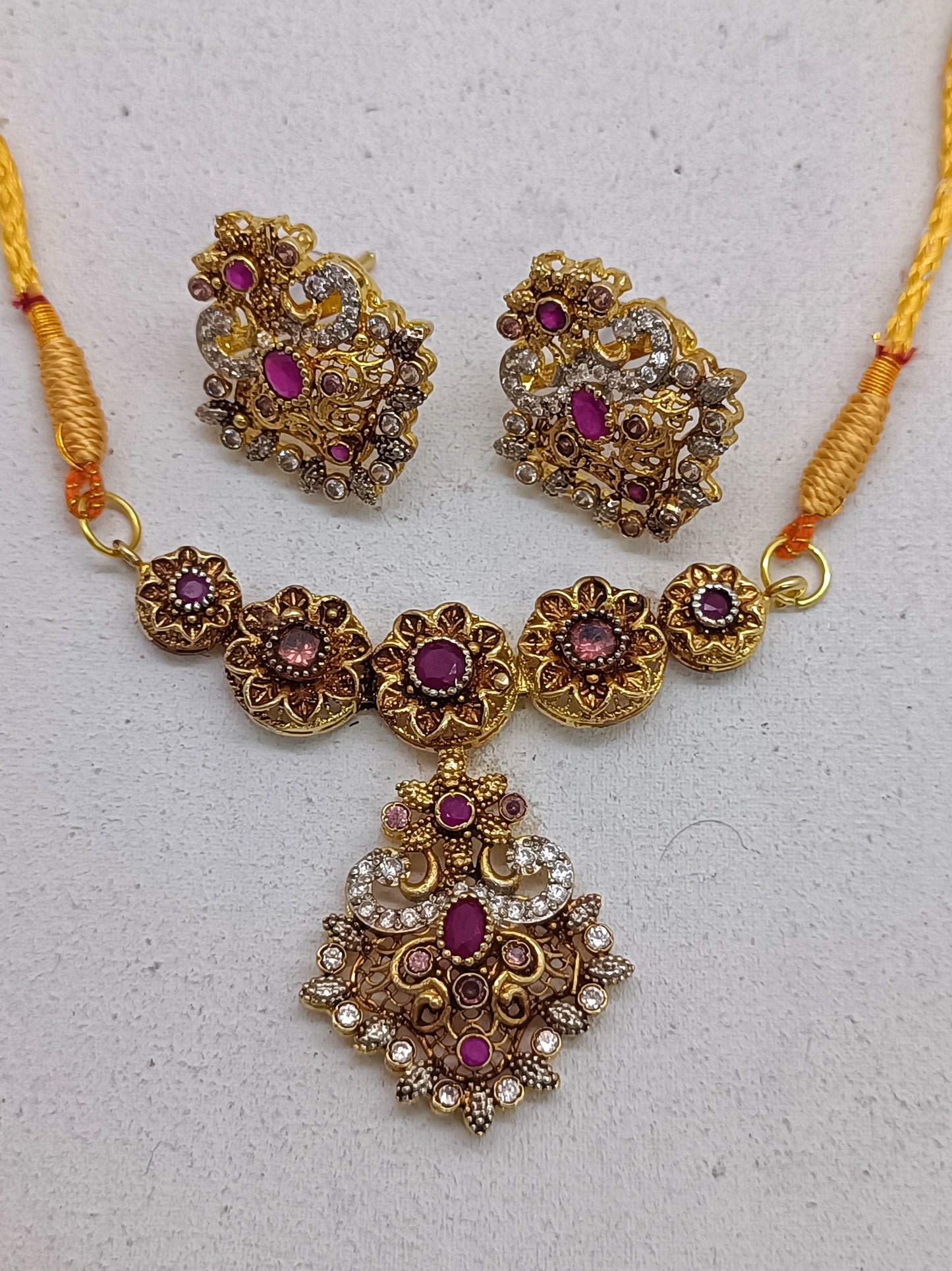 Luxury Multi-Gemstone Statement Necklace /Uk13