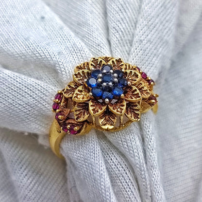 Blue sapphire &red ruby/uk33