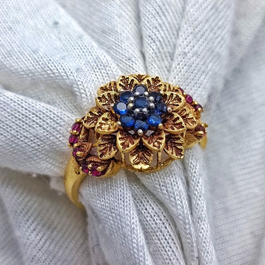 Blue sapphire &red ruby/uk33