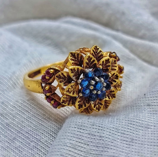 Blue sapphire &red ruby/uk33