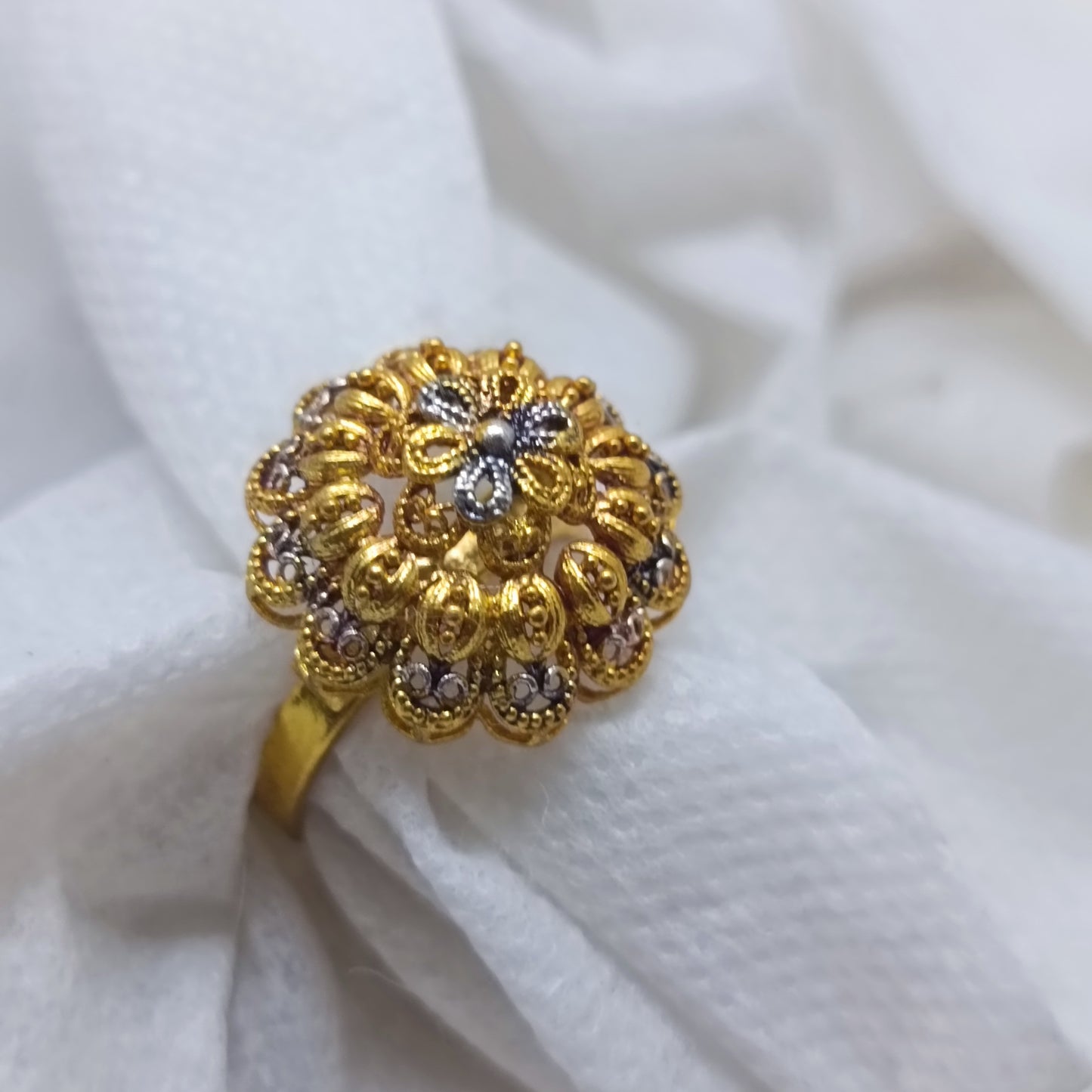 Handmade Gold Plated Statement Ring  | UK9