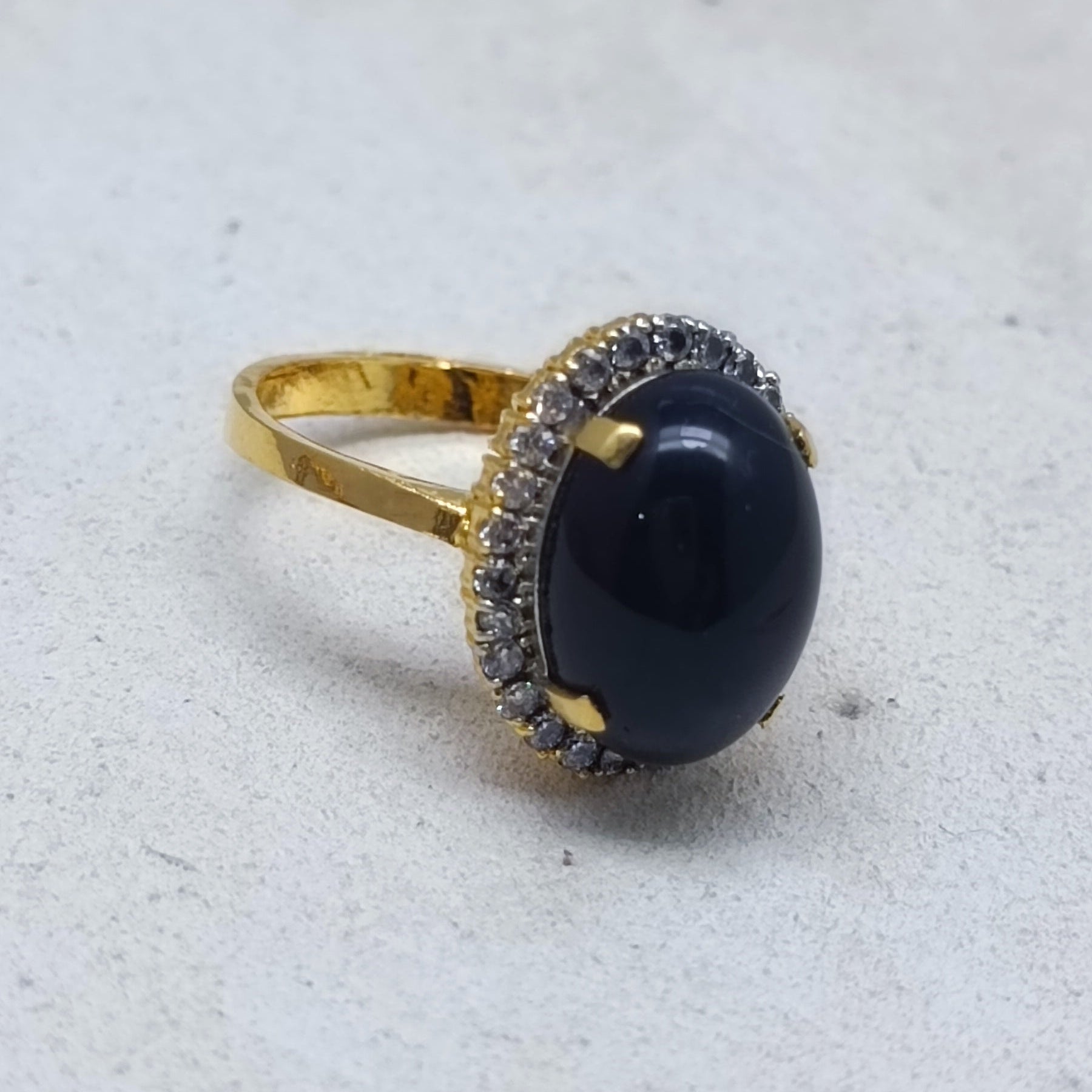 Black AQEEQ Stone Ring1180