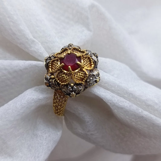 Intricate Filigree Gold Ring – Traditional yet Modern Statement Jewelry/Uk3