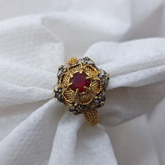 Intricate Filigree Gold Ring – Traditional yet Modern Statement Jewelry/Uk3